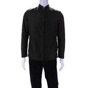 Henry Cottons Mens Collared Long Sleeve Snapped Buttoned Jacket Green Size EUR42